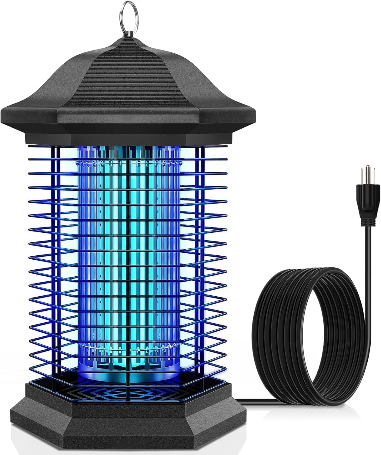 AMUFER Bug Zapper Outdoor, Electric Mosquito Zapper with 20W Power & 4400V Instant Grid, Insect Control Efficiency Increased 100%, Coverage of 1/2 Acre, Fly Trap Perfect for Patio, Backyard, Home