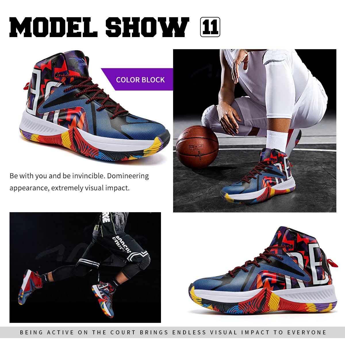 Zapatillas de baloncesto para niños niñas cómodas camuflaje 34 EU