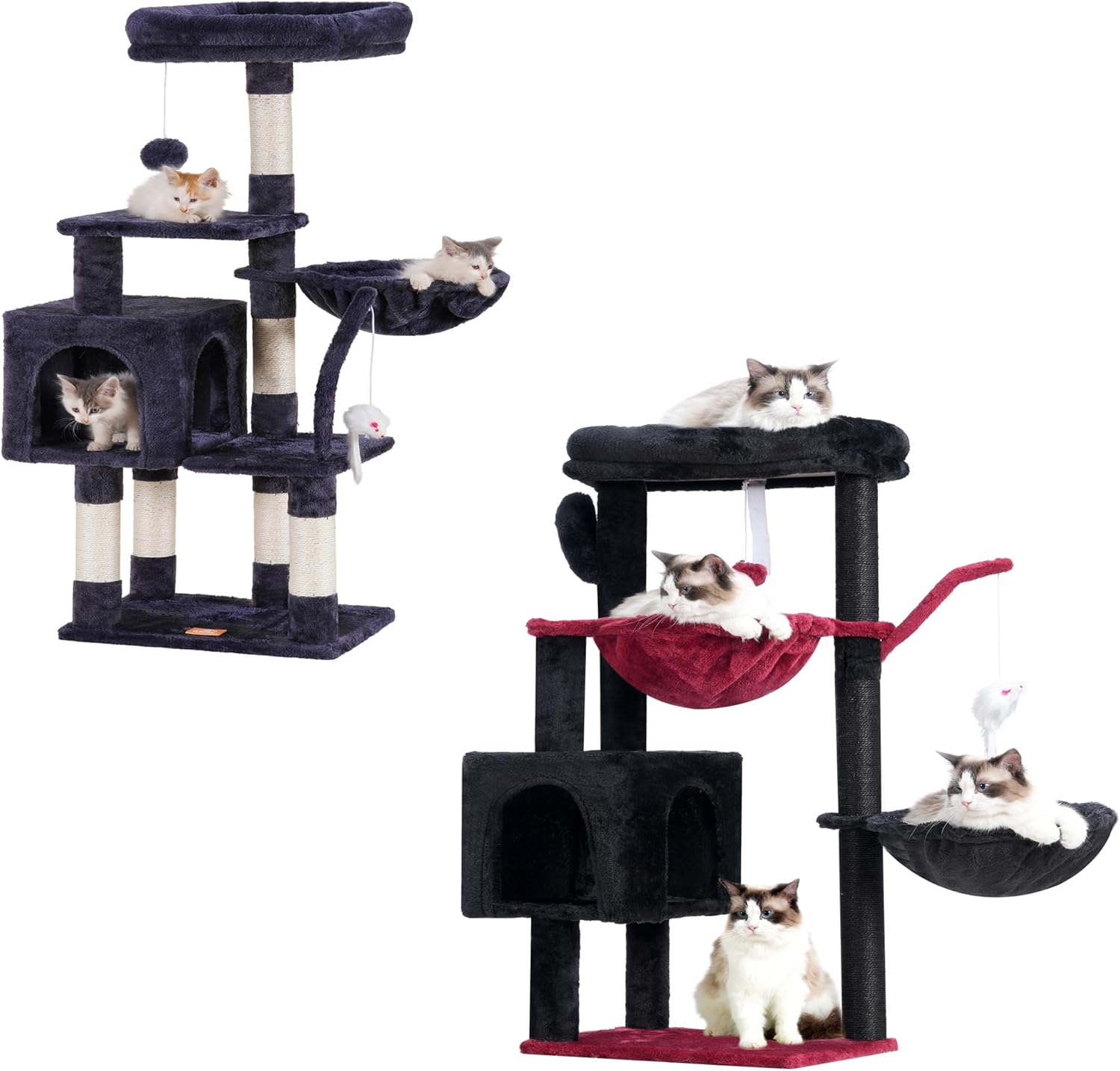 Heybly Cat Tree, 39.4 Inches Cactus Tower Condo with Scratching Post