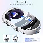 Bracelet de tête de batterie compatible avec Meta Quest 3 & 3S 10000mAh - Batterie Pack Soft Elite Strap pour le poids d'équilibre - Étendre le temps de jeu, améliorer l'immersion, les accessoires de batterie à charge rapide