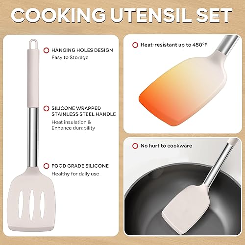 Miniatura 3 de HaWare Juego de utensilios de cocina de 9 piezas (caqui)