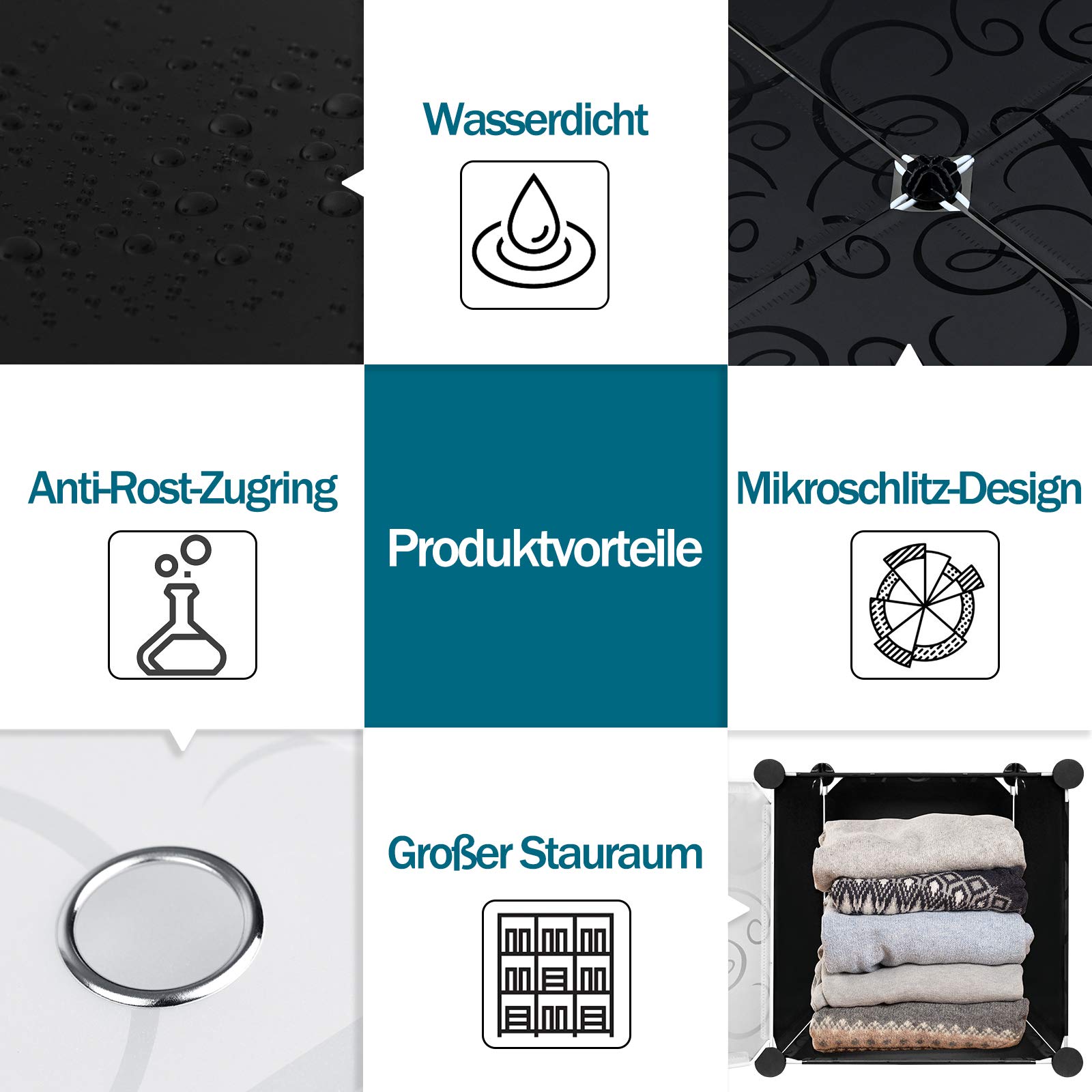 Froadp Szafa na ubrania z tworzywa sztucznego, system regałów, przenośna garderoba z 12 półkami, system regałów wtykowych, szafka na buty z drzwiami, szafa do sypialni, na ubrania, książki, zabawki