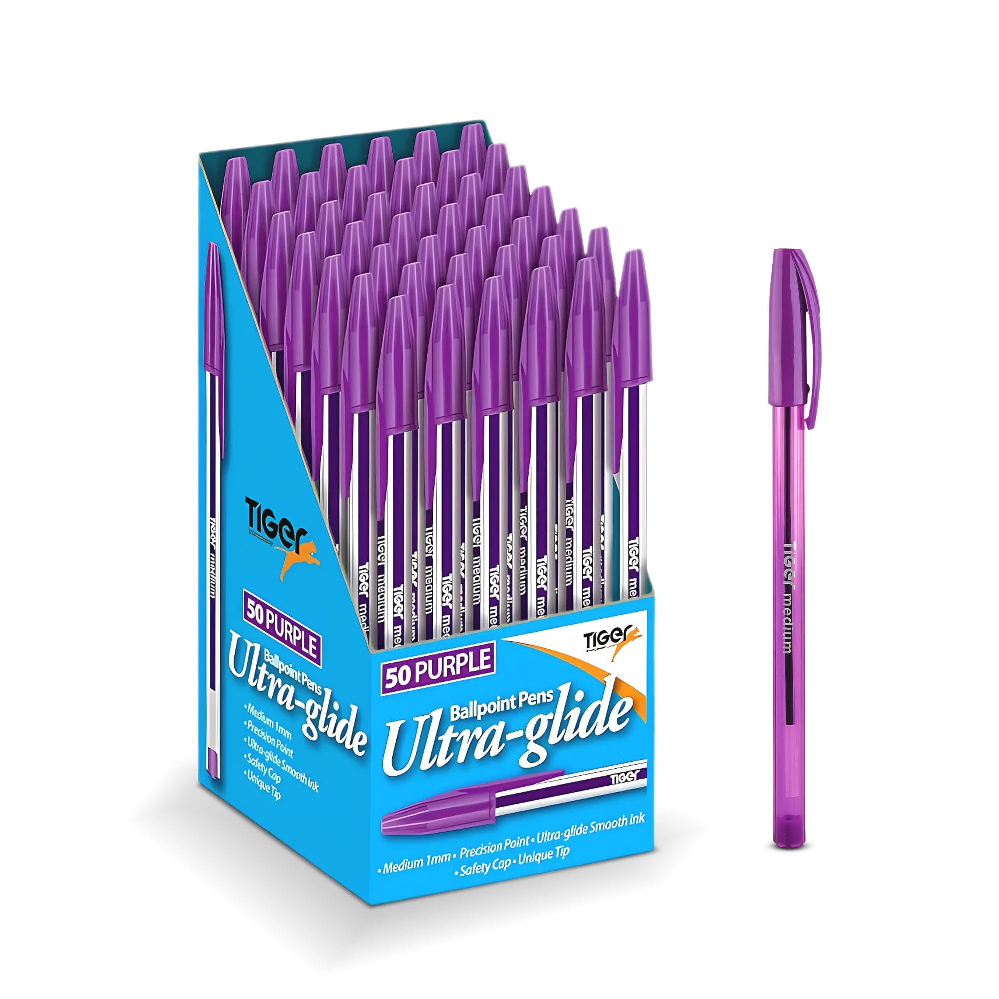Lotus Purple Ballpoint Pens 50 Pack, Everyday Home, Office & School