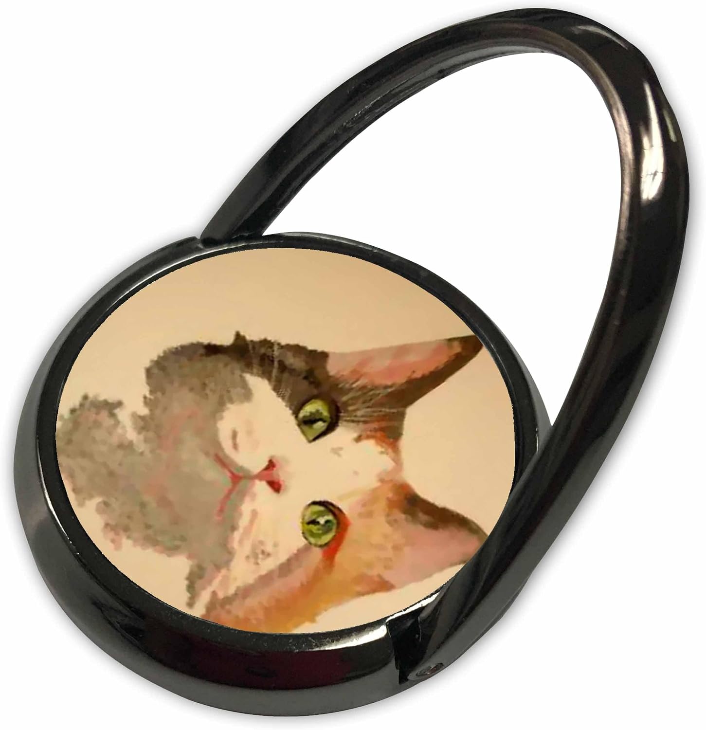 3dRose Im All Ears - Animal, Calico, Calico cat, cat, Cats, Kitten, pet Phone Ring