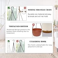 Vista 3 de Macetas colgantes para plantas de interior (10 pulgadas, 2 unidades) Lager macetas colgantes con riego automático, maceta colgante con orificio