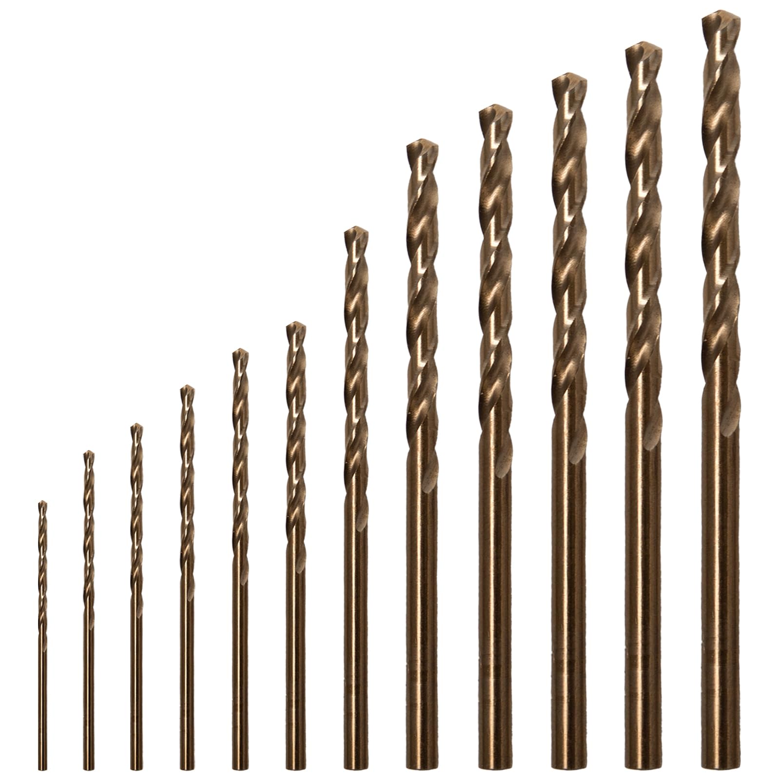 Brocas de Cobalto HSS 0.5mm-4.0mm para Metal Helicoidales de Alta Velocidad para Acero Inoxidable y Fundición