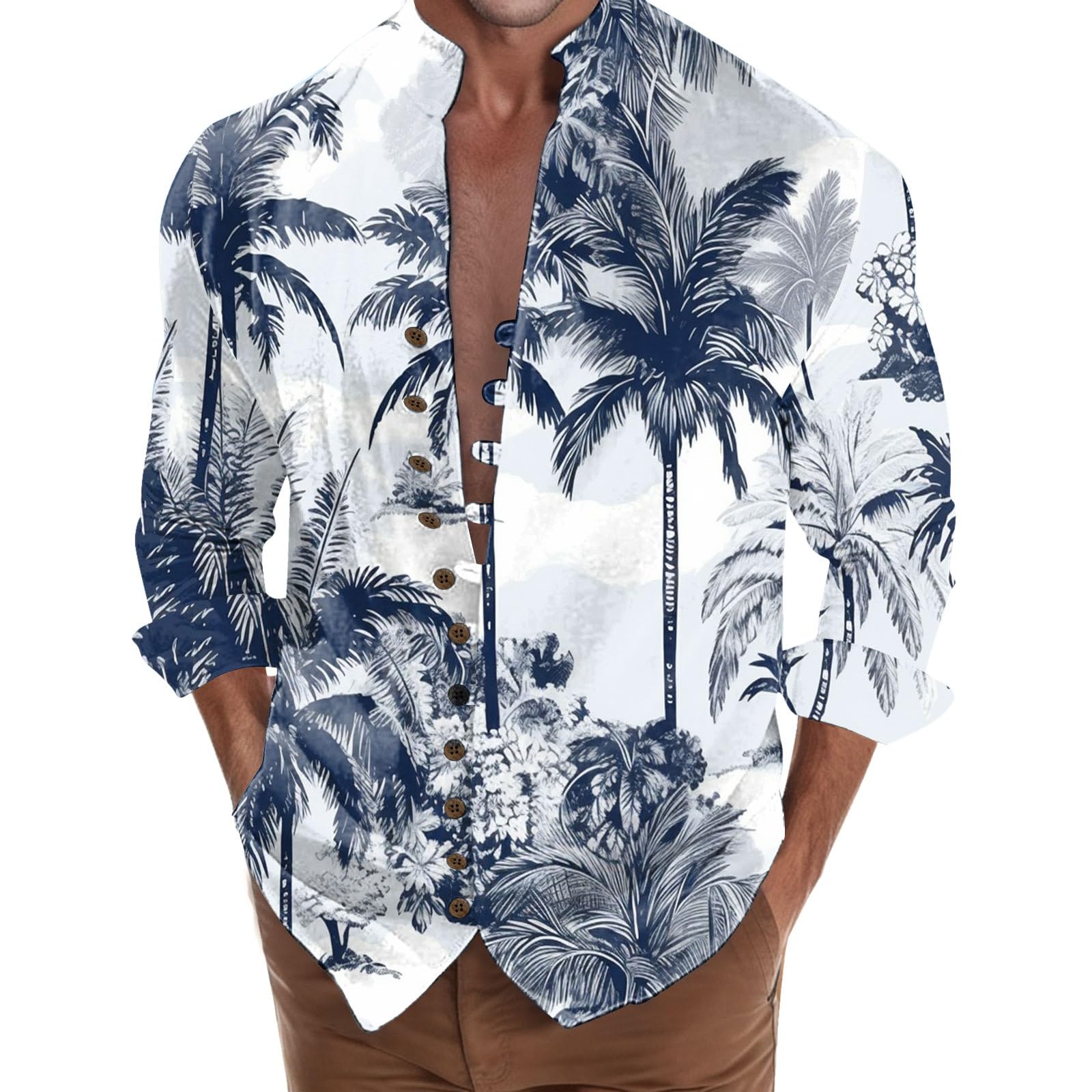 DEMEANOR Chemise Stretch Homme Manches Longues - Coupe Ajustée Infroissable - Chemise Loisirs Et Affaires
