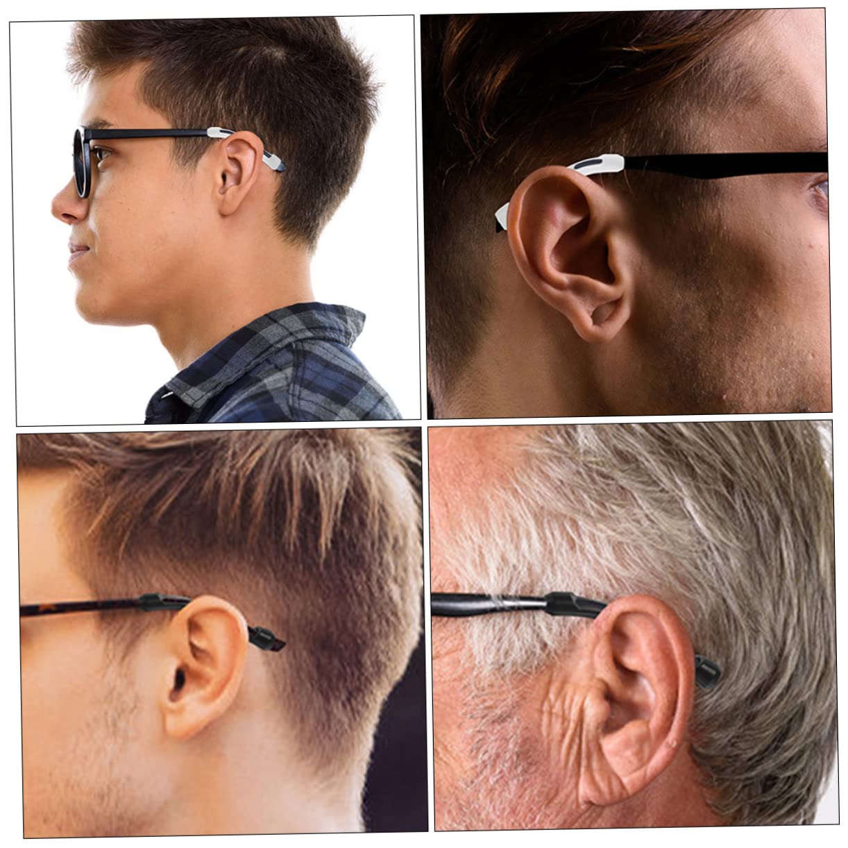 Healvian 80paare Silikon Brillenbügel Überzüge Antirutsch Ohrpolster Für Brillen Und Sonnenbrillen Rutschfeste Brillenhalter Für Sport Und Outdoor-aktivitäten Und Transparent