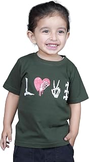 CocoBelle NYC Boy's T-Shirt Cotton Half Sleeve Solid Printed (2-3 Years) Green Price In India