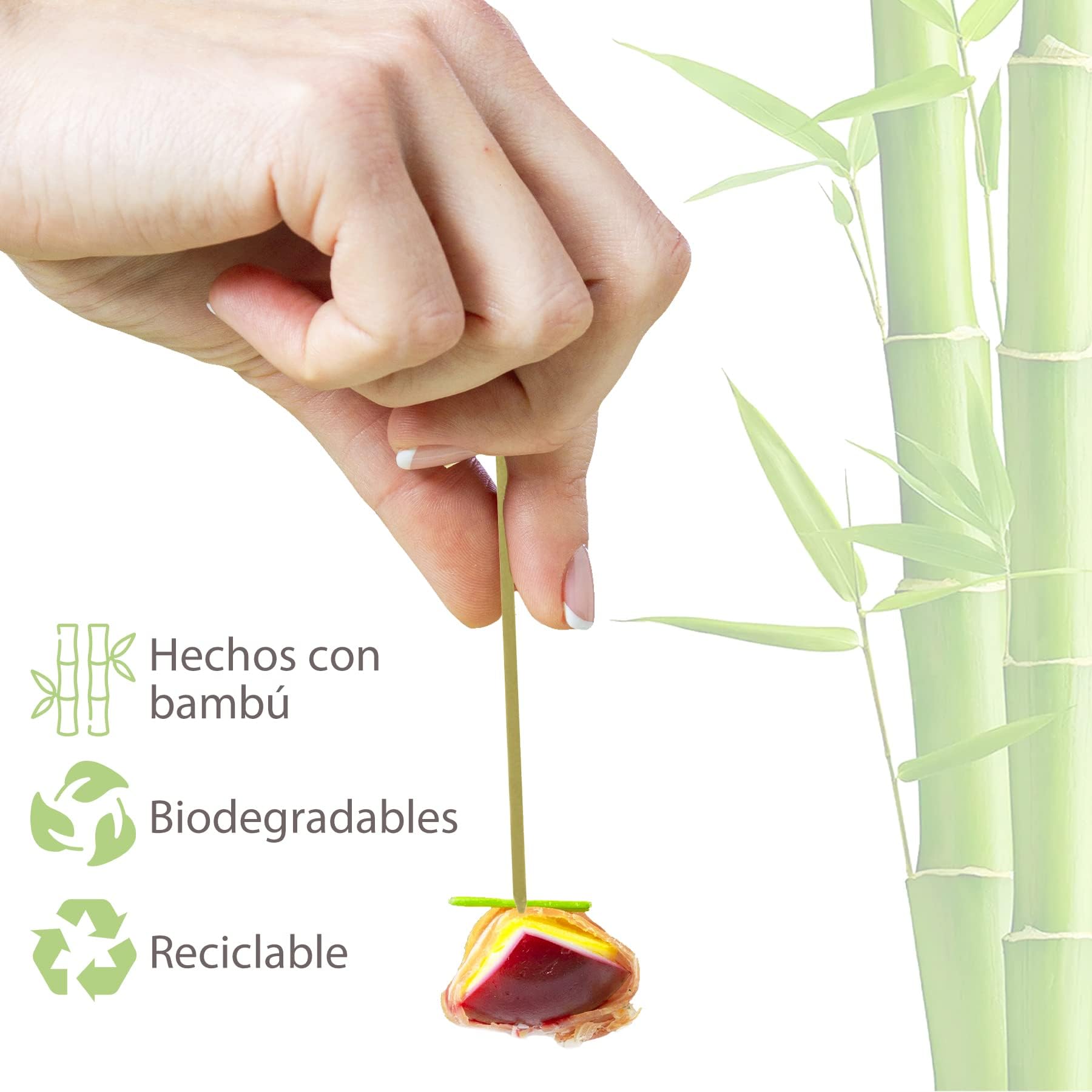 Lot De 300 Bâtons En Bambou 9cm Pour Cocktails Et Brochettes - Accessoires Fêtes Taros