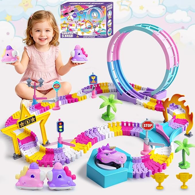 Magical Unicorn Racing Track for Kids - Flexible DIY Fun!