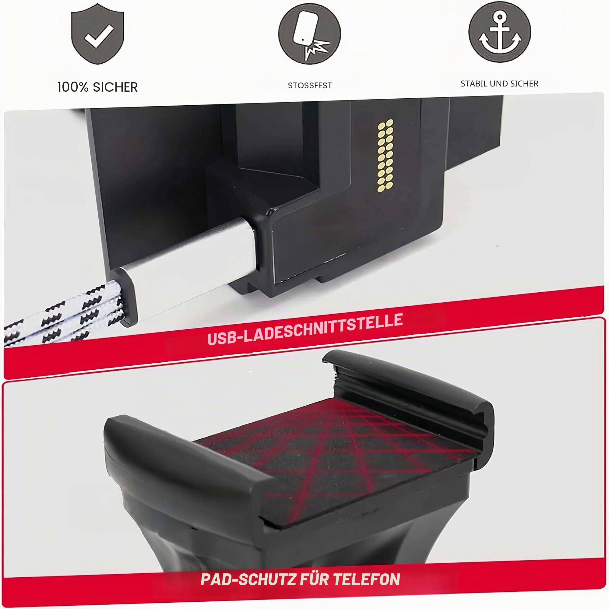 Neu für BMW K1600B K1600GT K1600GTL 2011-2020 Motorrad-Telefonhalter Stoßfeste Navigationstelefonhalterung