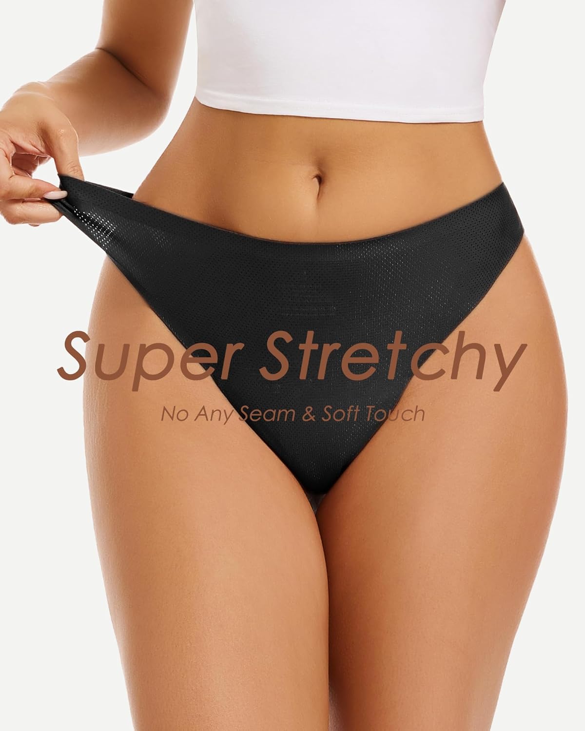 Seamless Thongs for Women Breathable No Show Thong Sexy Panties Underwear - Image 2