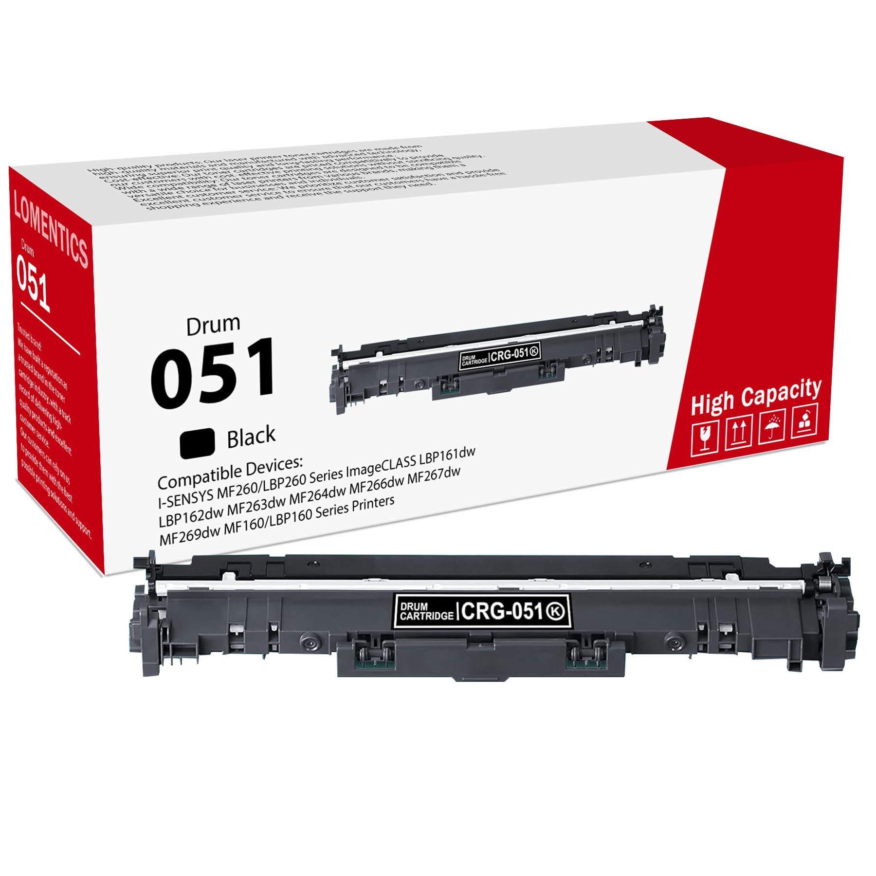 1-Pack 051 Drum Unit (No Toner Cartridge) : Cartridge 051 Black