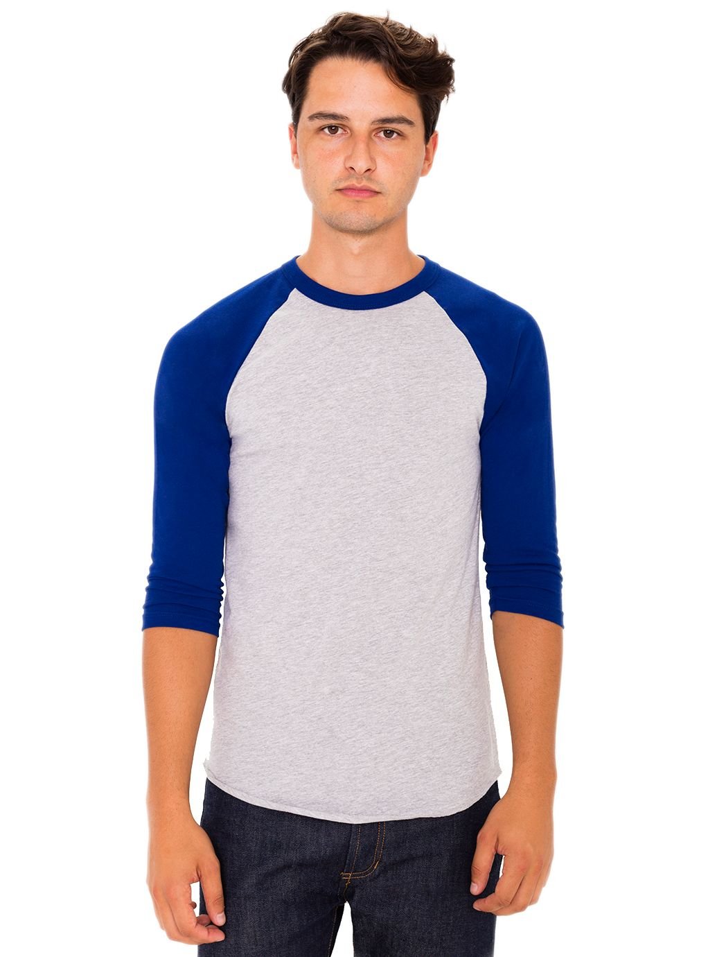 American Apparel 50/50 Raglan 3/4 Sleeve T-Shirt T-Shirt Uomo