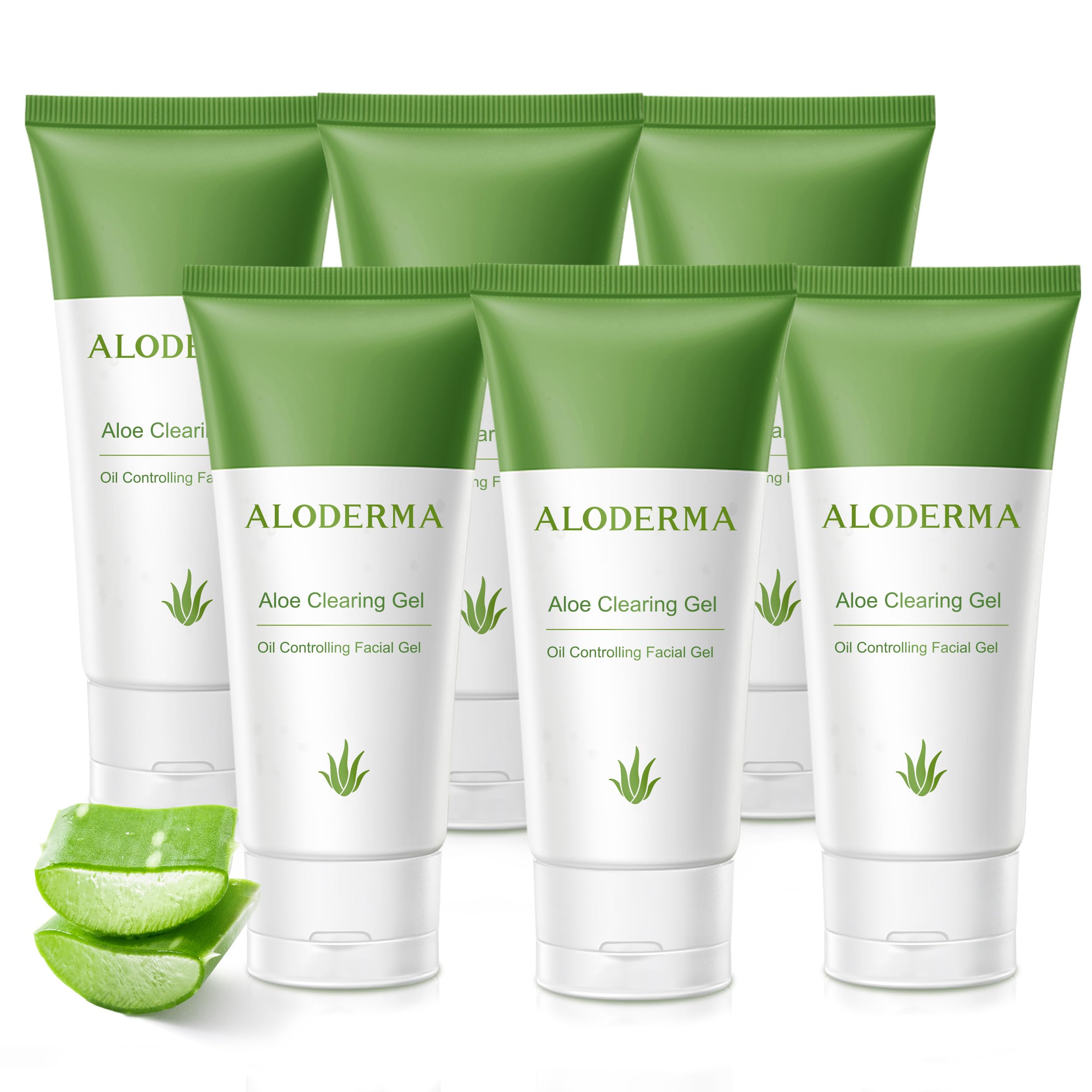 Aloderma Aloe Clearing Gel for Clear Complexion with 90% Organic AloeVera - Moisturizing, Oil Controlling Facial Lotion with Allantoin, Wintergreen
