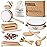 LOOIKOOS Toddler Musical Instruments Montessori Natural Wooden Percussion Instruments for Kids Preschool Educational Musical Toys Set for Boys and Girls with Storage Bag