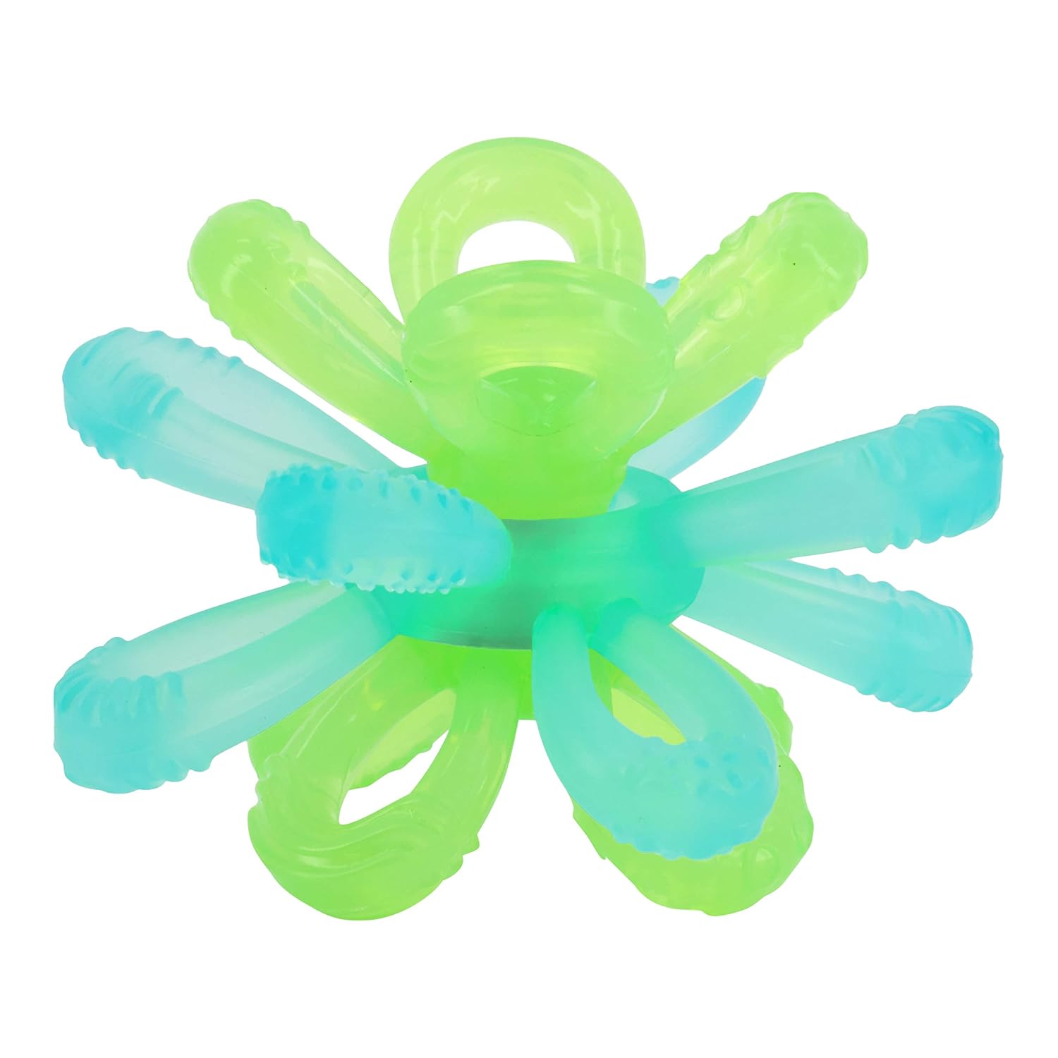 Infantino 2-in-1 Teethers & Loopy Ball - 2 Silicone teethers for Specific Teething Stages, Combine to Make Loopy Ball Toy and Promote Gross Motor Development, Free from BPA, PVC, Dyes and phthalates