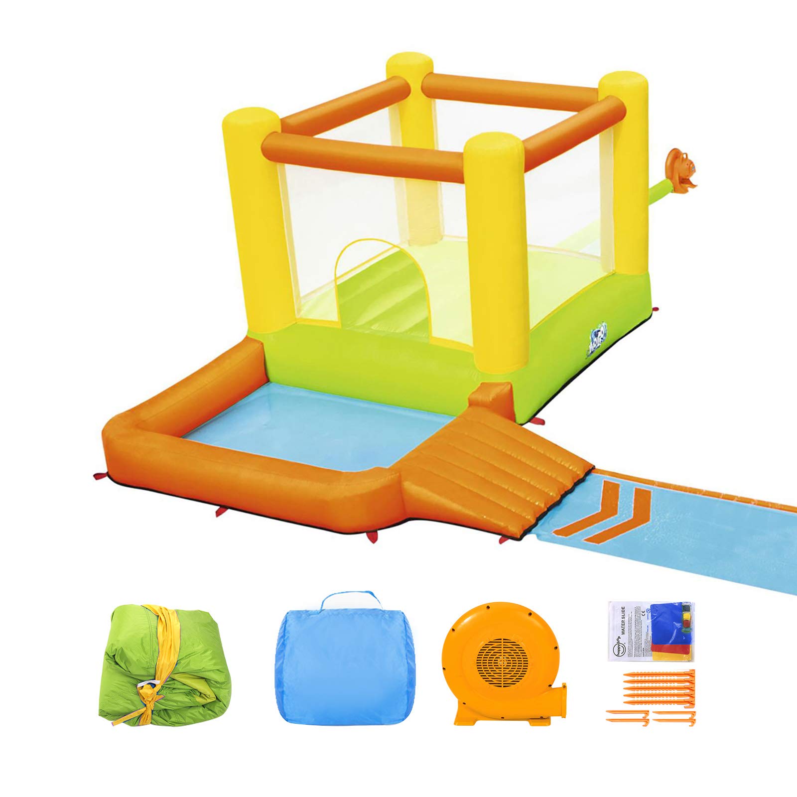 Bestway H2OGO! park wodny z dmuchawą splash i deską dla dzieci od 3 lat, 662 x 300 x 150 cm