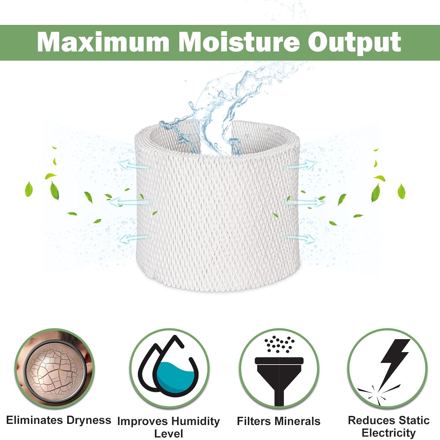 Future Way MAF2 Humidifier Filter Compatible with AIRCARE MA0800, Kenmore 15408 Humidifier, 3-Pack