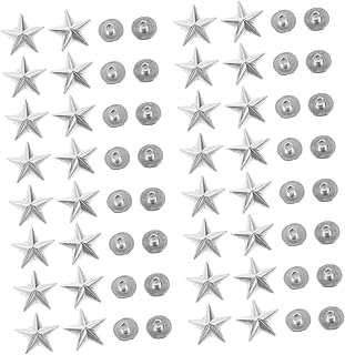 VILLCASE 50 Pçs Roupas Punk Pregos Spikes Para Roupas Punk Stud Spikes Kit Roupas Spike Punk Acessórios Spikes Acessórios De Bolsa Faça Você Mesmo Brincos Punk Studs Forma De Estrela