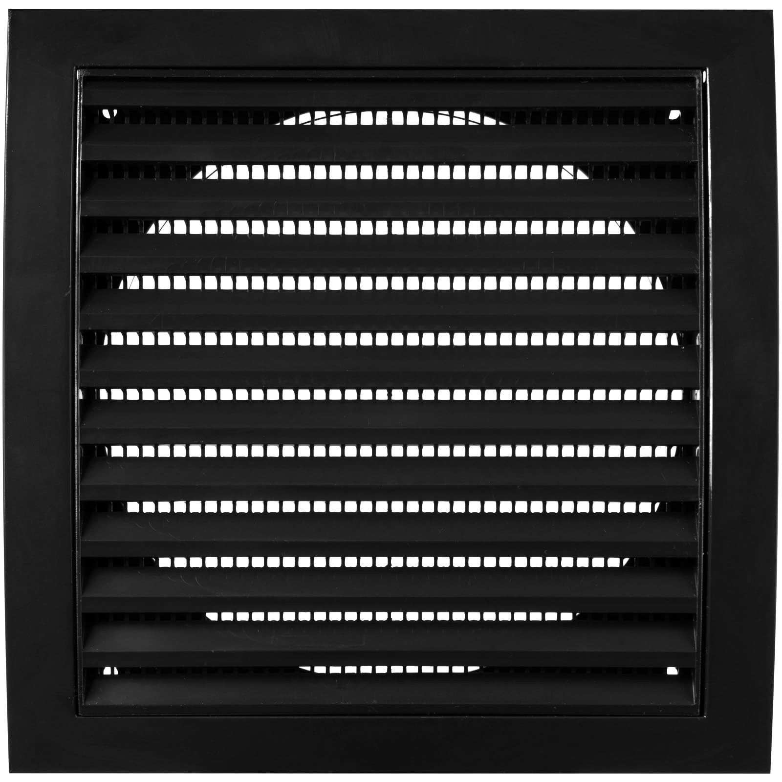 Vent Systems Ø150 mm / 6" Inch - Black Air Vent Plastic Cover - Louvered Outdoor Opening Flap Vent Built - in Pest Guard Screen HVAC for Home Improvement