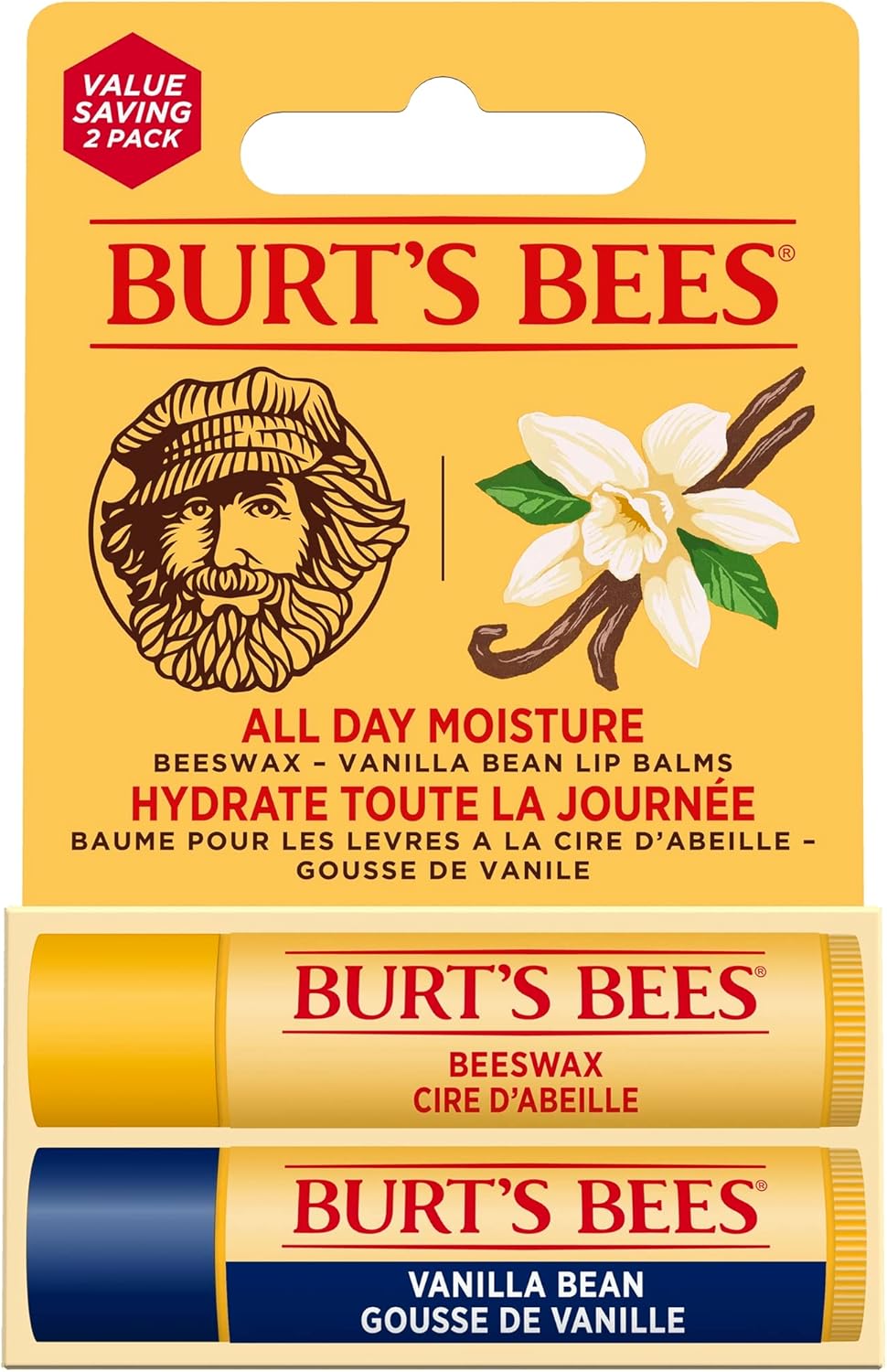 Burt’s Bees Lip Balm Multipack, Lip Balm Set With Beeswax & Vanilla Bean, With Vitamin E, Value Duo Pack, 2×4.25g Burt’s Bees Lip Balm Multipack, Lip Balm Set With Beeswax & Vanilla Bean, With Vitamin E, Value Duo Pack, 2×4.25g