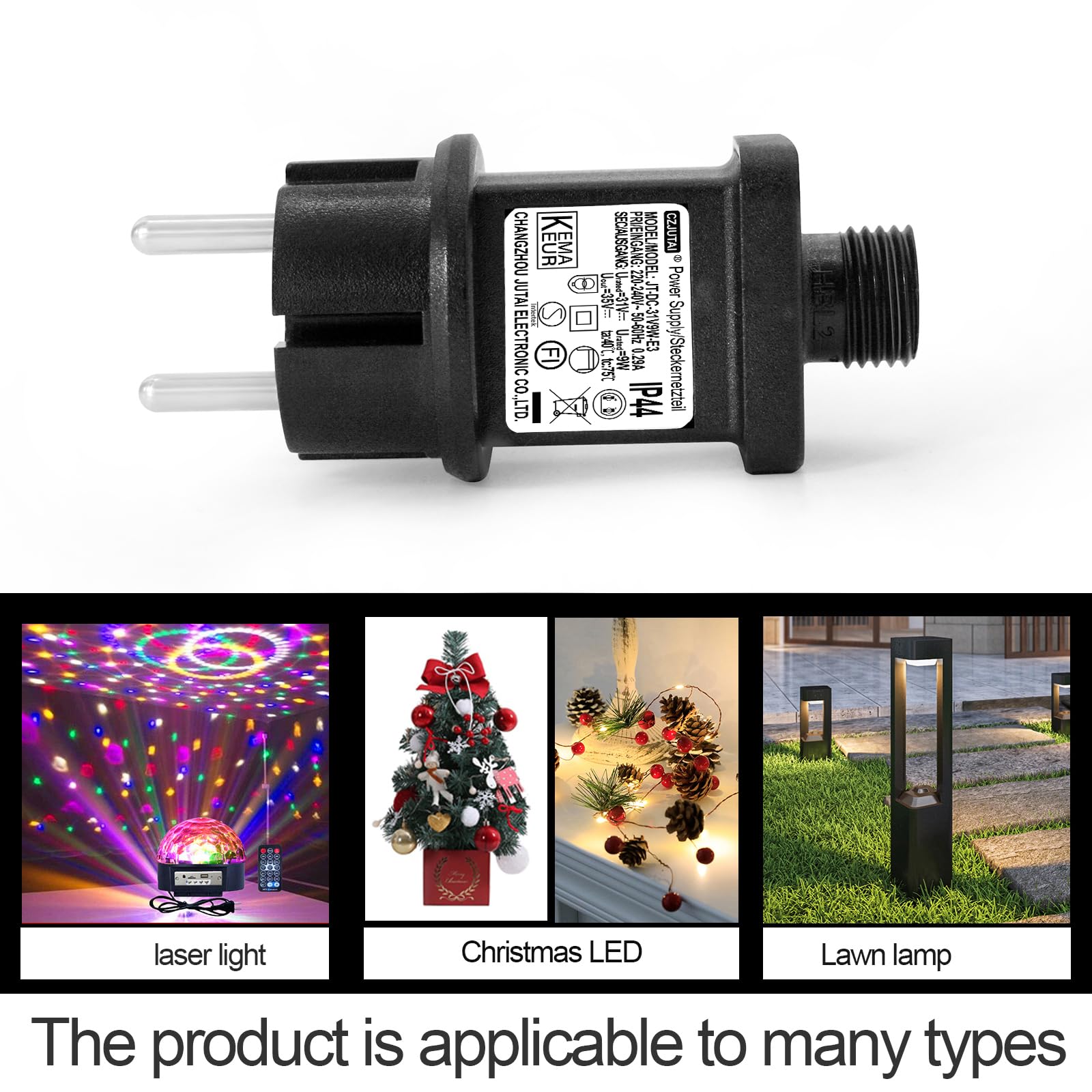 31 V 6 W LED Power Supply, Avec Câble D'extension IP44 LED Transformer Driver Pour Adaptateur Basse Tension Pour Lumières De Noël, Lumières De Fées