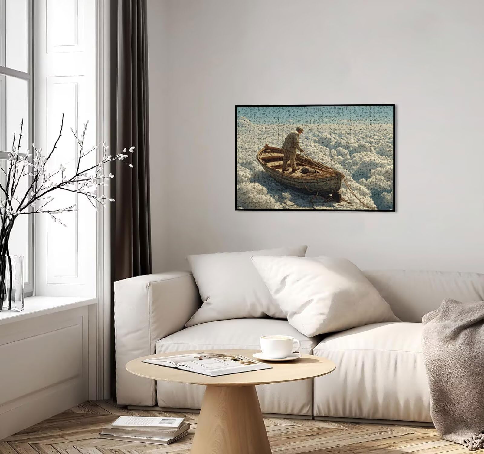 Puzzle 1000 sztuk dla dorosłych, puzzle artystyczne puzzle z nieba statek, rodzinne kreatywne hobby dla dorosłych, najwyższej jakości drewniana układanka, do gry edukacyjnej wyzwanie zabawki R4KH-850