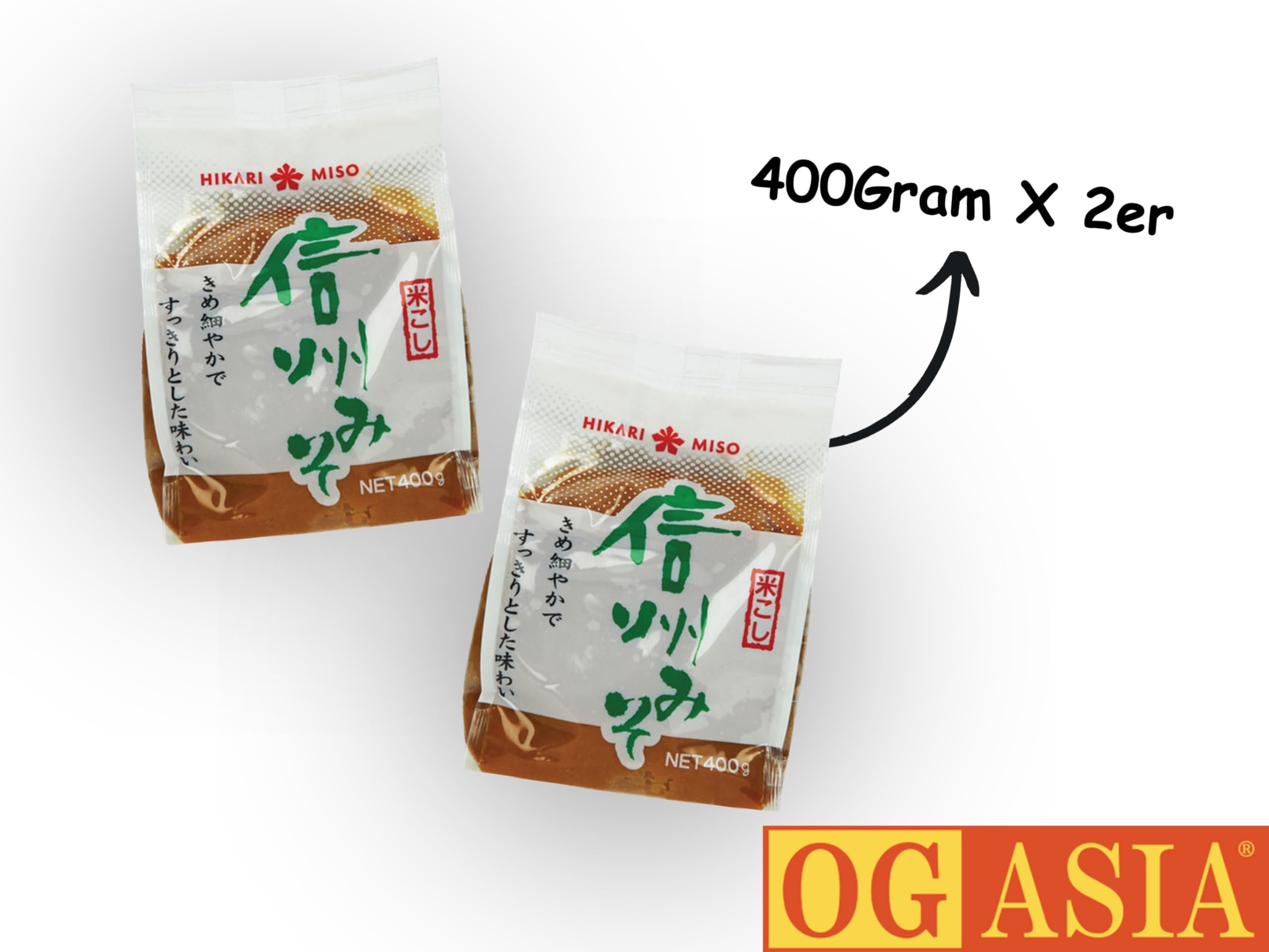 Hikari Miso Pasta do zupy, biała, dwupak, pasta Shiro Miso z Japonii, wegańska, OG ASIA – 2 x 400 g