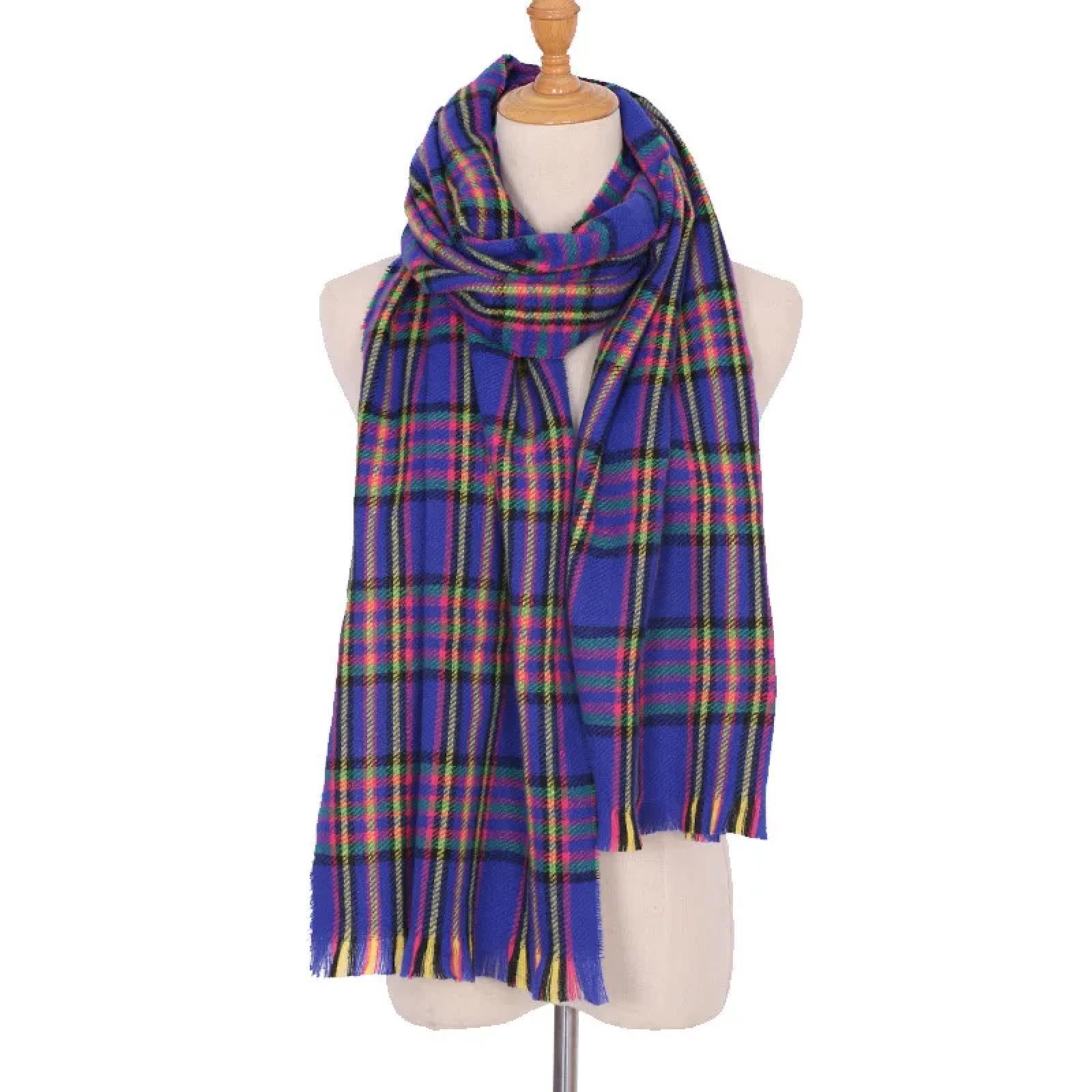 Sciarpa Donna Scialle Uomo Sciarpa Scozzese da Donna in Inverno, Colore alla Moda Abbinato al Collo Caldo Regalo per Coppia