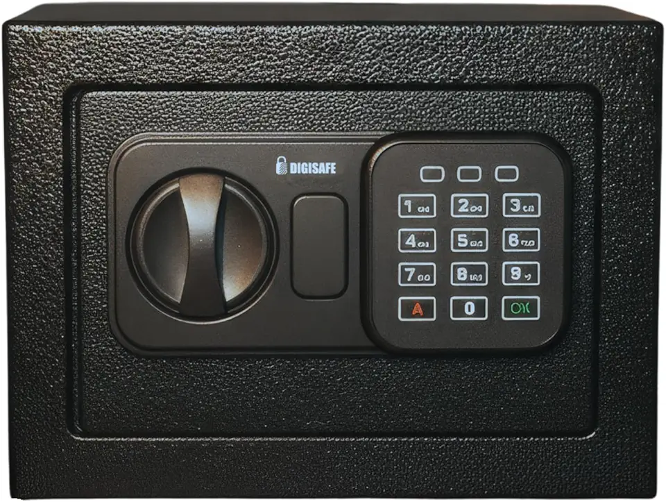Cofre Eletrônico MTDP-17EA com Senha Digital Programável e Chave de Emergência em Aço