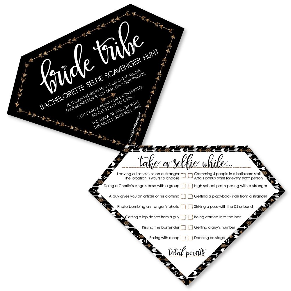 Amazon.com: Bride Tribe - Selfie Scavenger Hunt Bridal Shower &  Bachelorette Party Game - Set of 12 : Home & Kitchen