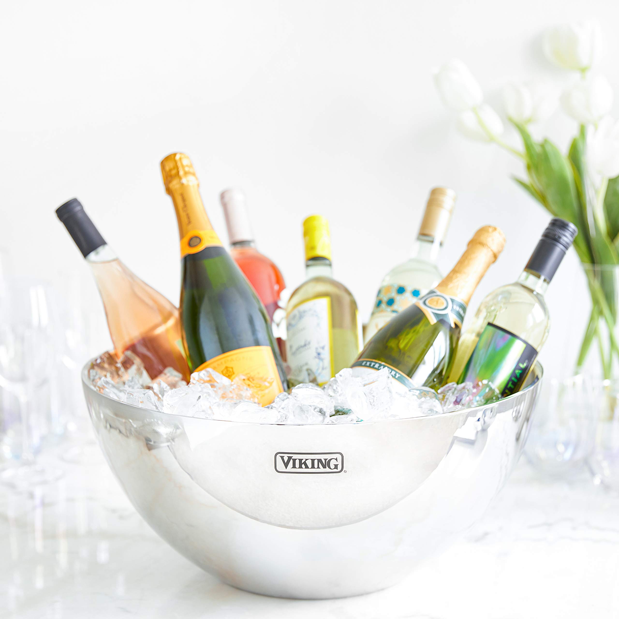 Amazon.co.jp: Viking Culinary サービングボウル M シルバー : ホーム