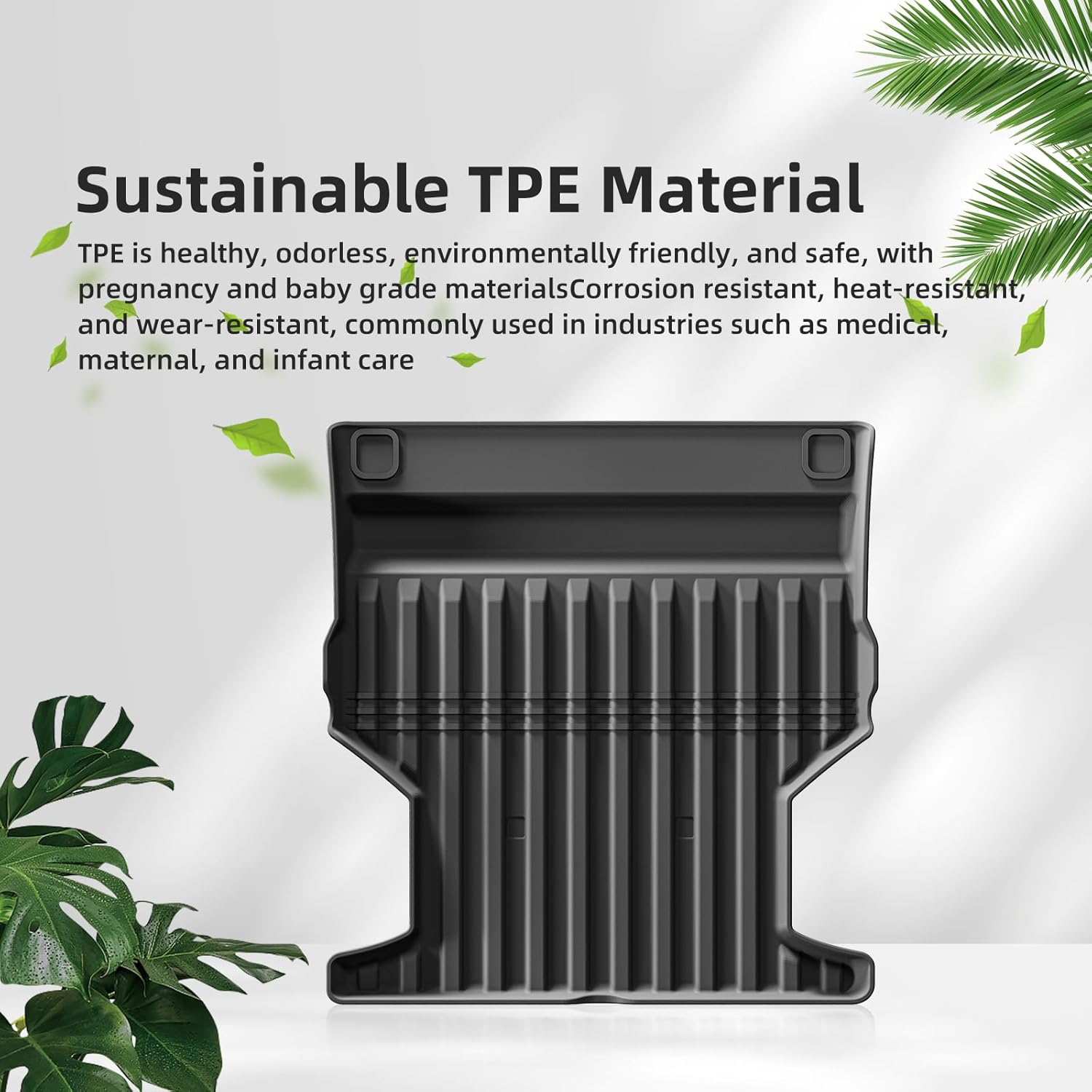 SMABEE Front Cargo Liner & Floor Mats for GMC Hummer EV SUV 2026 2025 2024 2023 (Not for Pickup) All Weather TPE Front Cargo Trunk Mat Protection Pad Interior Accessories Black