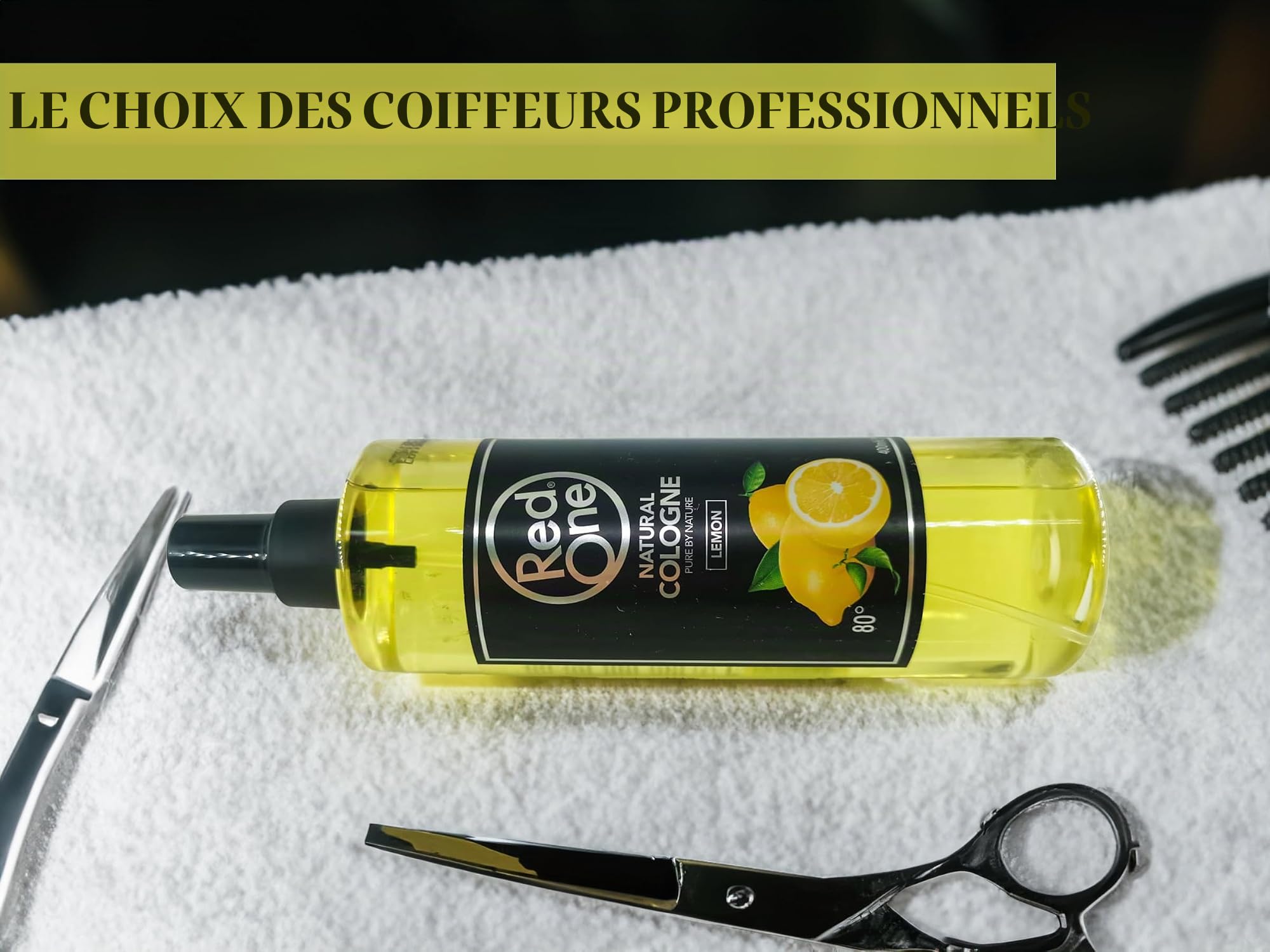Redone Aftershave Natural Spray Barber Cologne Citron 2 x 400 ml | Parfum longue durée | Produit de soin de qualité supérieure pour homme | Lot de 2