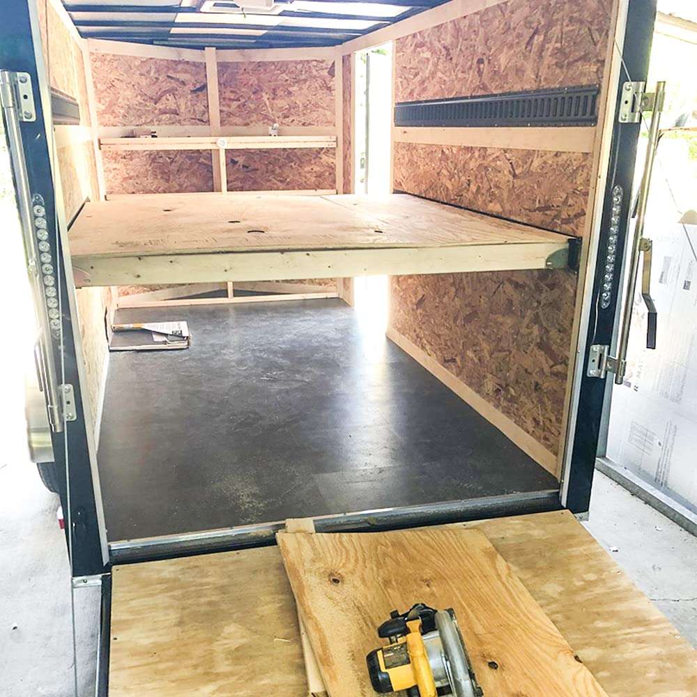 4 ETrack Wood Beam End Socket Shelf Brackets w/ E Track Fittings, for