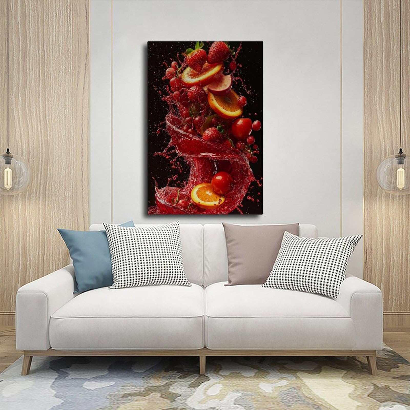 QIOTBVV Cranberry-Saft-Poster, Leinwand-Poster, Schlafzimmerdekoration, Landschaft, Büro, Raumdekoration, Geschenk, 50 x 75 cm
