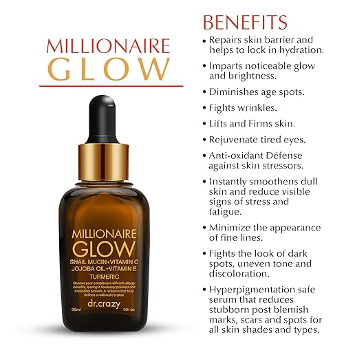 Miniatura 2 de Dr. Crazy Millionaire Glow Serum, suave apariencia de arrugas, nutre e ilumina, brillo irresistible 30ML