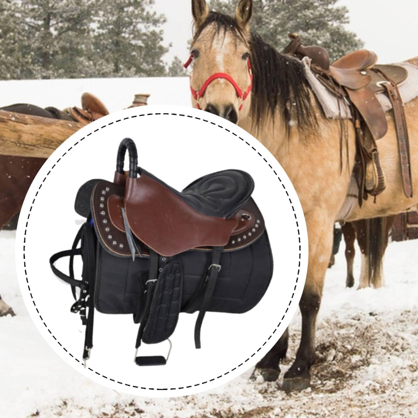 Juego de Silla de Montar para Caballo, Equipo Ecuestre, Protección, Absorción de Impactos, Cojín para Asiento de Equitación