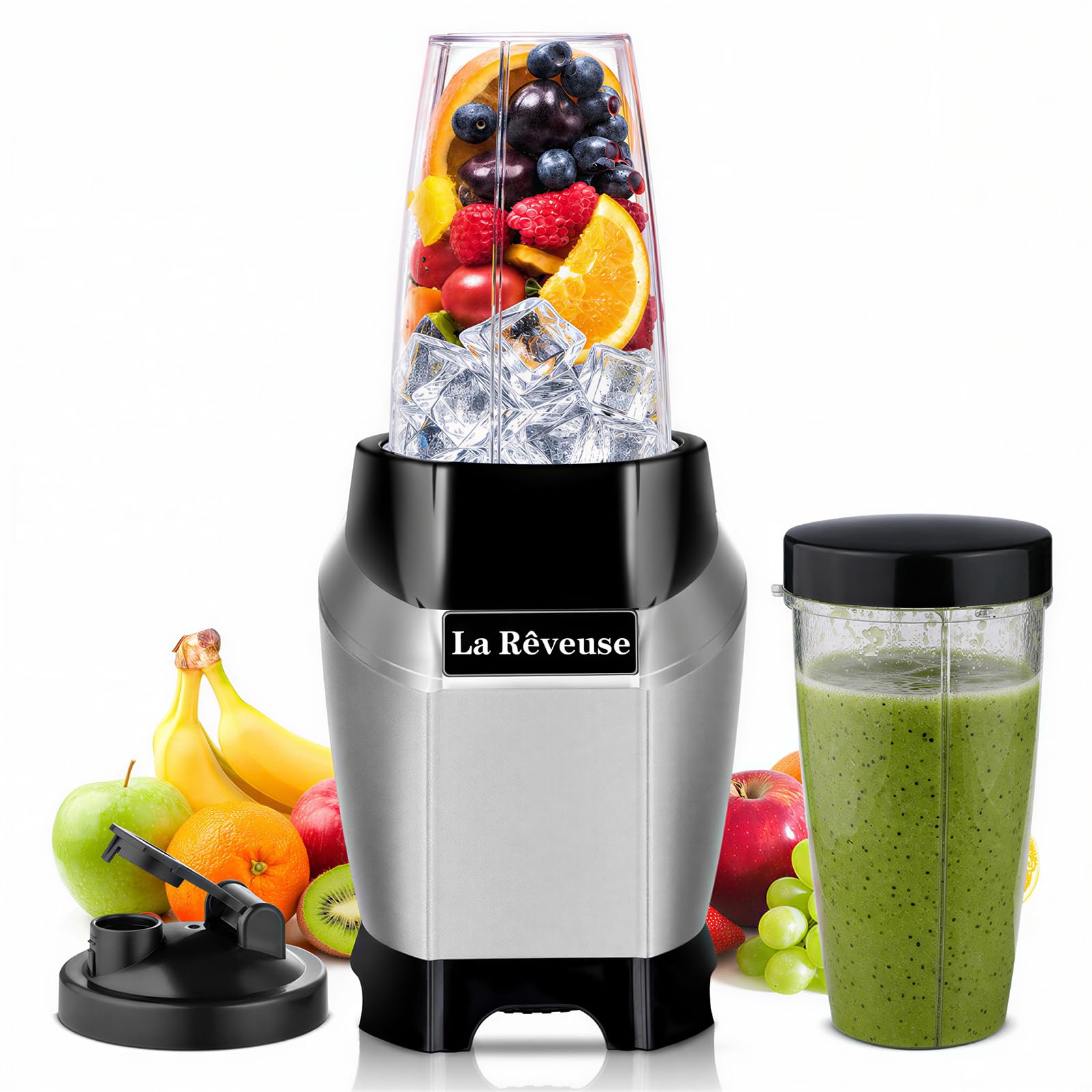 La Rêveuse Smoothie-Mixer 600W mit 2 To-Go-Bechern, für Shakes & Smoothies