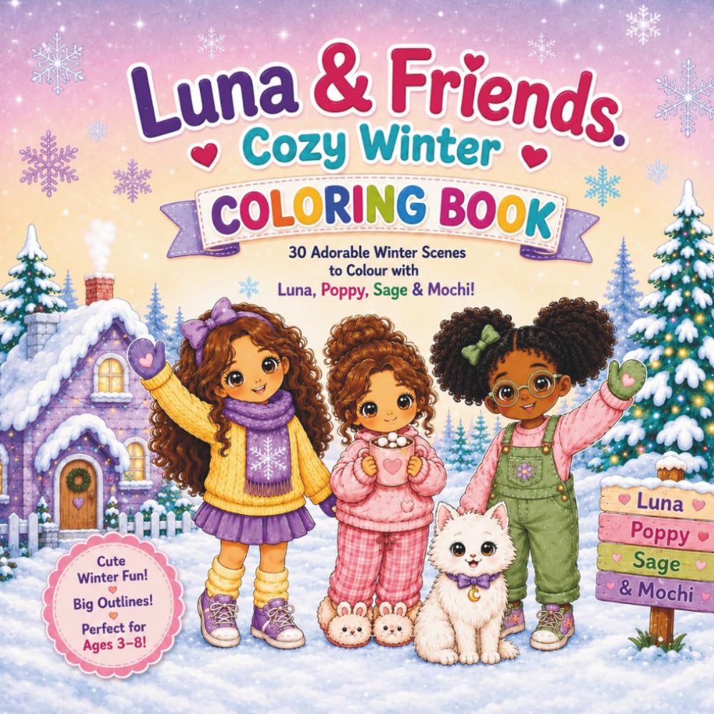 Luna & Friends: Cozy Winter Colouring Book