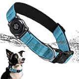 Upgraded AirTag Dog Collar, IP68 Waterproof Air Tag Dog Collar Holder, Reflective, Ultra-Durable, Comfortable Padded, Heavy Duty Dog Collars for Small Medium Large Dogs (M (12.6