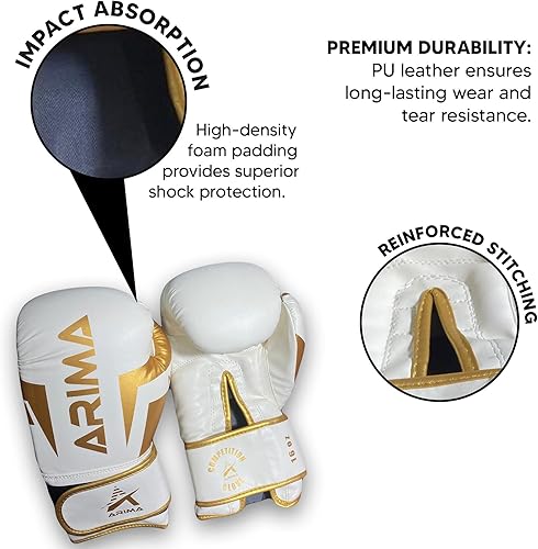 Miniatura 2 de Guantes de boxeo, piel sintética de alta calidad, pesados, ideales para boxeo, kickboxing, muay thai y entrenamiento de fitness