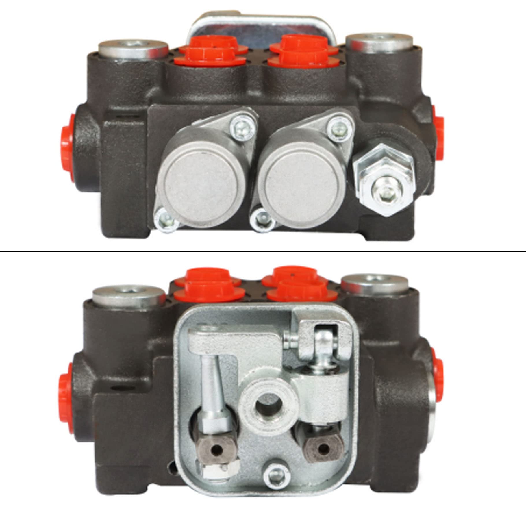 Valvola di Controllo direzionale idraulica a 2 Bobine da 11 gpm, Porte da 3600 psi bspp Valvola idraulica a Doppio Effetto con Joystick