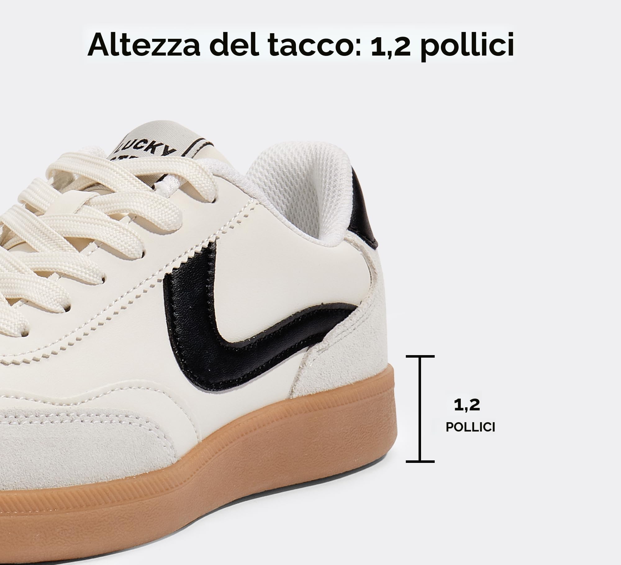 LUCKY STEP Sneakers retrò da Donna - Sneakers alla Moda Classiche, Antiscivolo e comode per Camminare e Pattinare