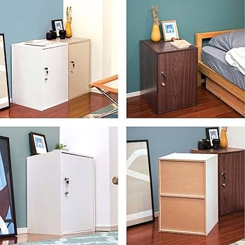 Amazon.co.jp: ottostyle.jp 鍵付き2段収納ボックス 40×40×60cm