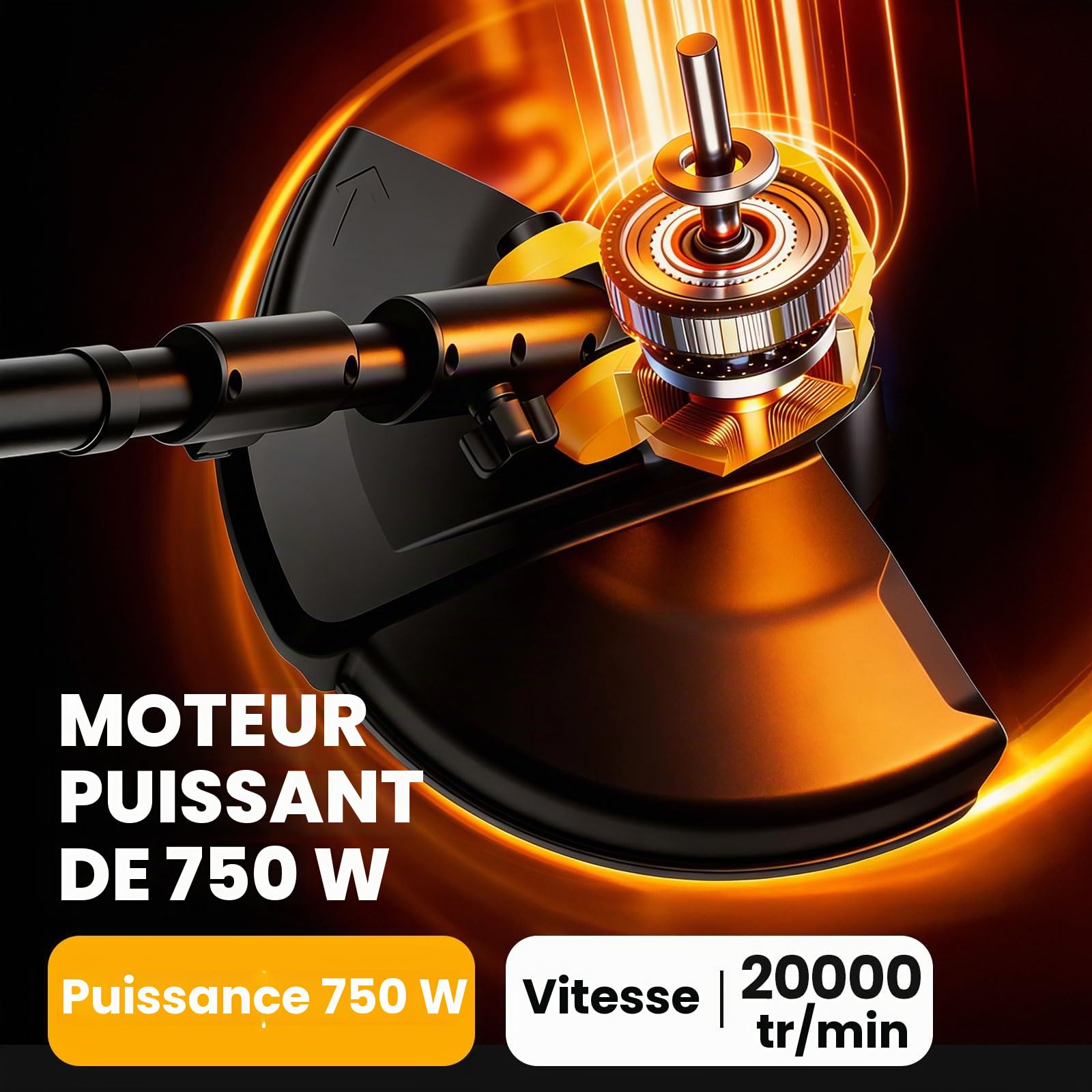 Debrouissalleuses Electrique sans Fil avec Roue, 36CM Coupe Bordures à 2×3,0 Ah Batterie et Chargeur, 800W Moteur sans Brosse,Débroussailleuse à Batterie avec 8 bobines pour Jardin et Pelouses