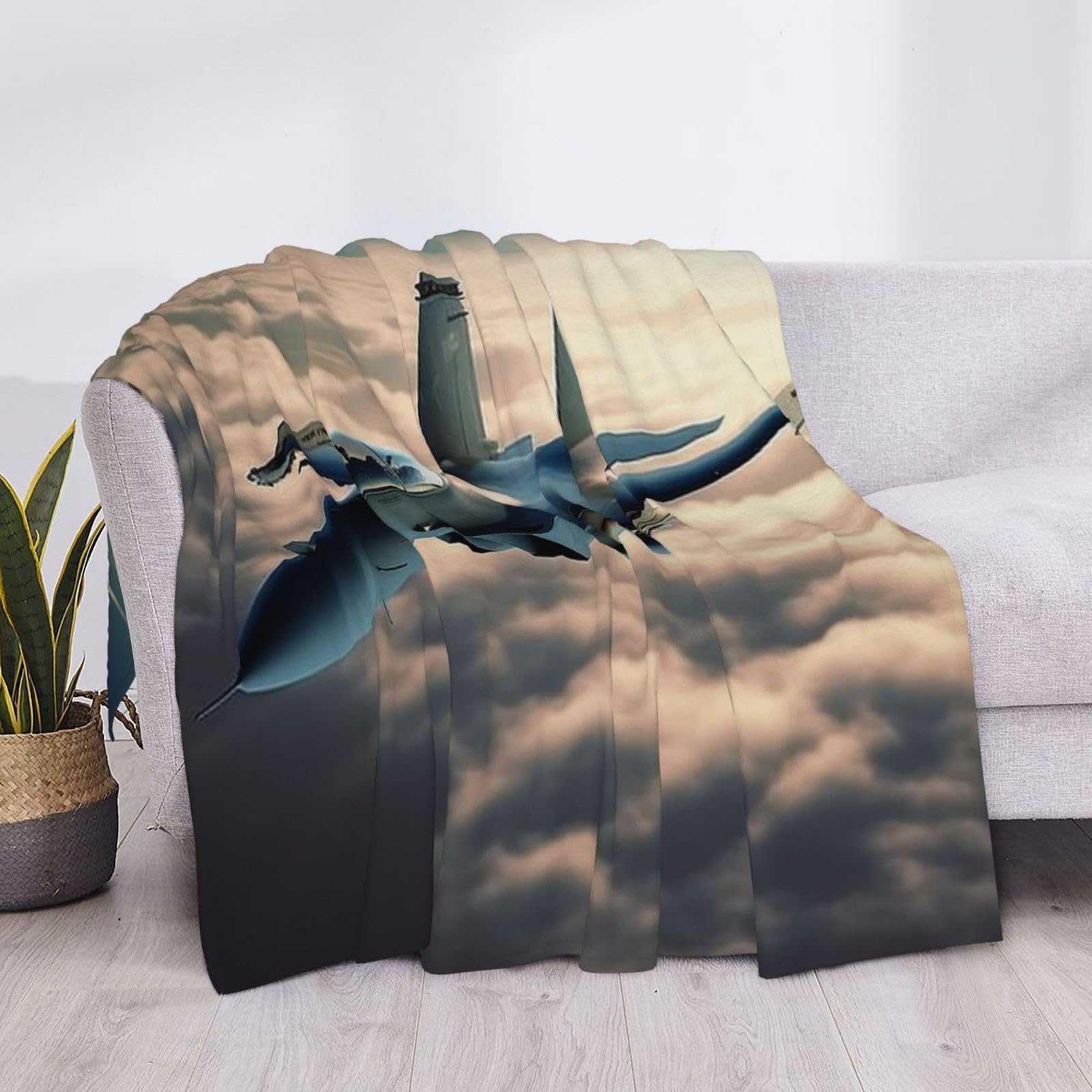 Americain P51 Chasseur Couverture Flanelle - Militaire Couverture Douce