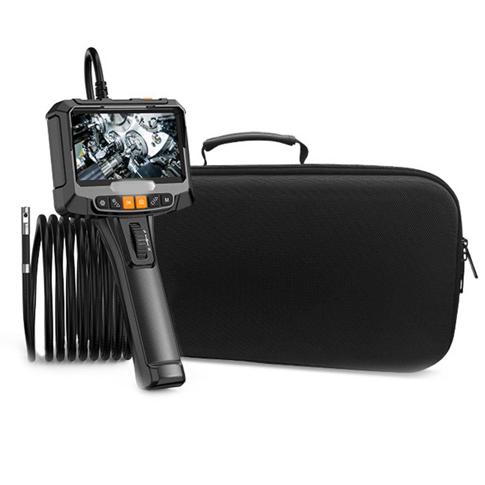 HYZHANHONG 2m, Endoscope Dual Camera, 8Mm Endoscope, 5-Inch Color LCD Screen High-Definition Digital Detection Camera, IP67 Waterproof, Suitable for Pipelines and Walls